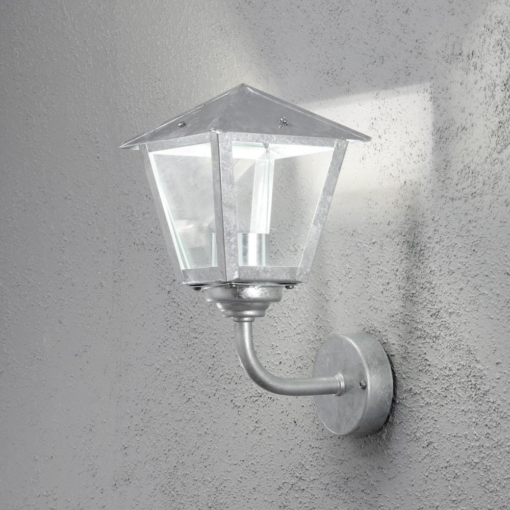 Moderne LED Wandleuchte Benu aus Stahl und Glas in klar, dimmbar