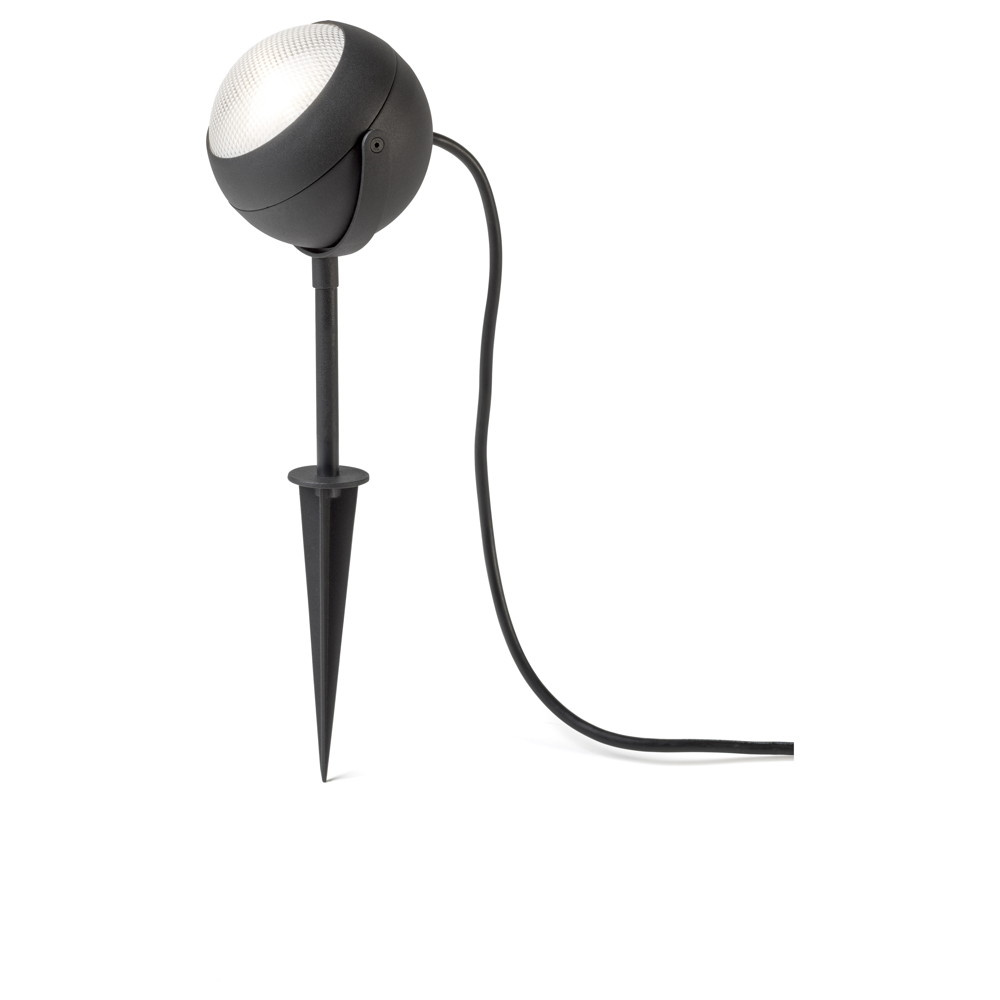 High Power LED Erdspieleuchte aus Aluminium in schwarz und Arylglas in klar, mit schwenkbarem Kopf