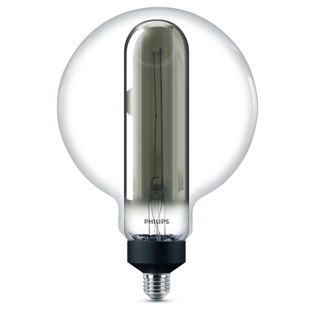 Philips LED Giant Globe Smoky, Vintage Industrial Design ersetzt 25W, E27, wei, 3000Kelvin, 270 Lumen, Dekolampe, nicht dimmbar [Energieklasse A]
