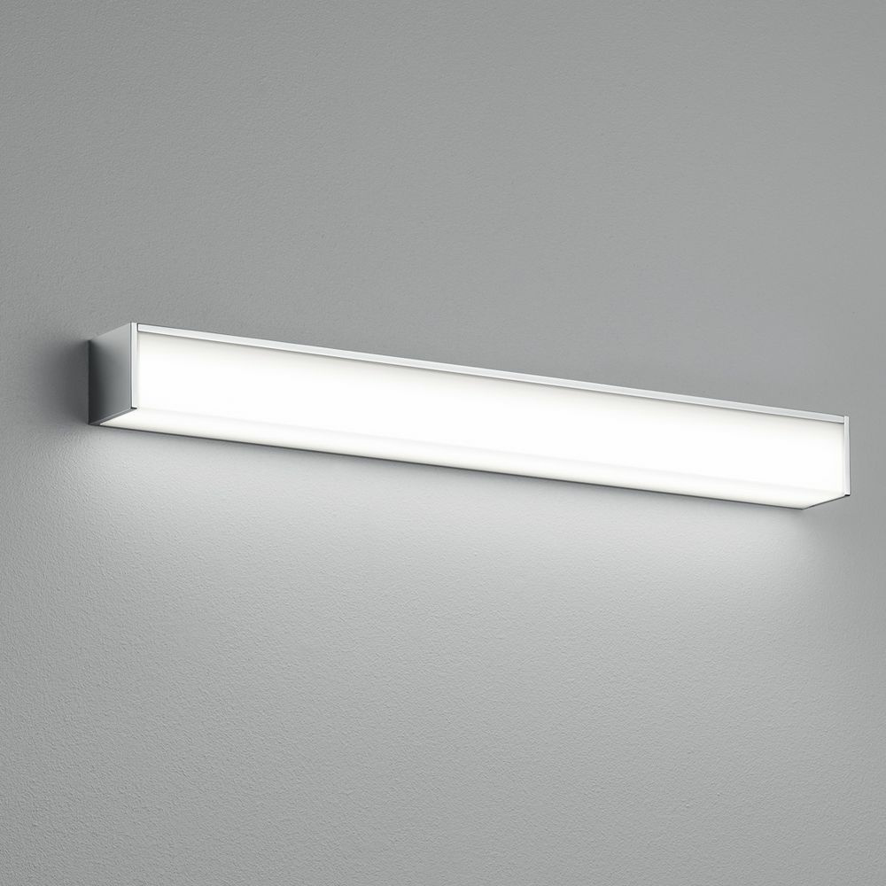 LED Wandleuchte Nok in Chrom und Transparent-satiniert 16W 1730lm IP44