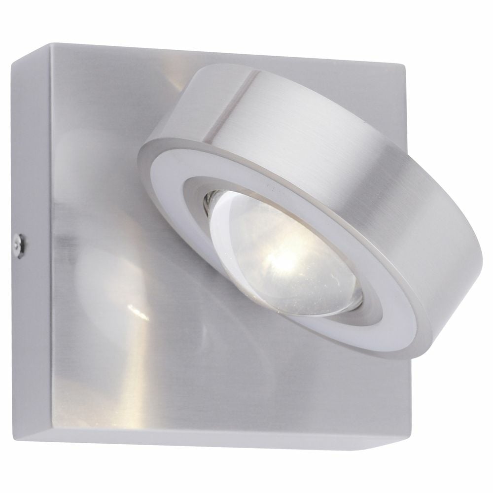 Q-Smart LED Wandleuchte Q-Mia in Silber RGBW inkl. Fernbedienung 125x125 mm
