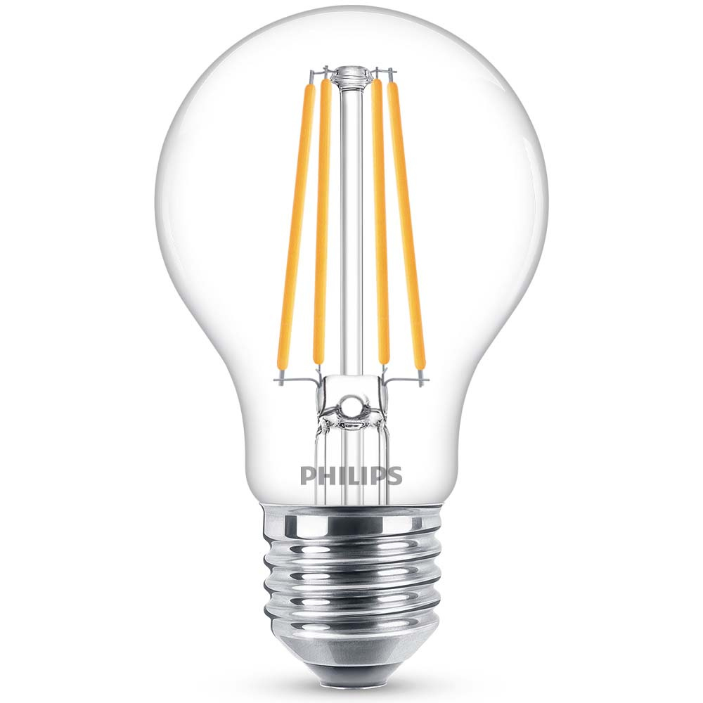 Philips LED Lampe ersetzt 75W, E27 Standardform A60, klar, warmwei, 1055 Lumen, nicht dimmbar, 1er Pack