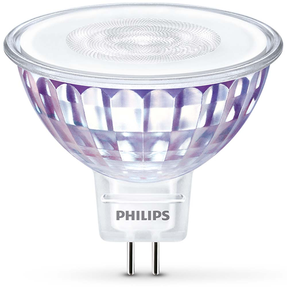 Philips LED WarmGlow Lampe ersetzt 35W, GU5,3 Reflktor MR16, warmwei, 345 Lumen, dimmbar, 1er Pack