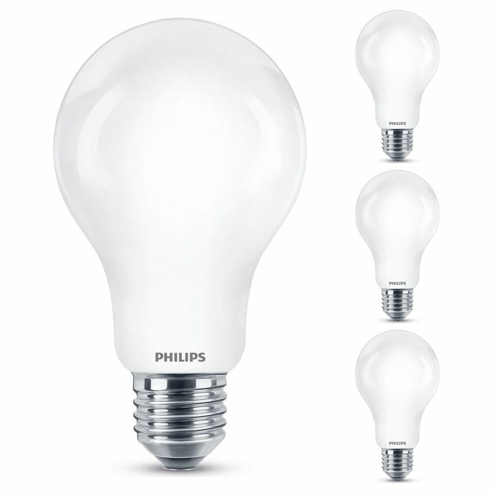 Philips LED Lampe ersetzt 150W, E27 Birne A67, wei, warmwei, 2452 Lumen, nicht dimmbar, 4er Pack