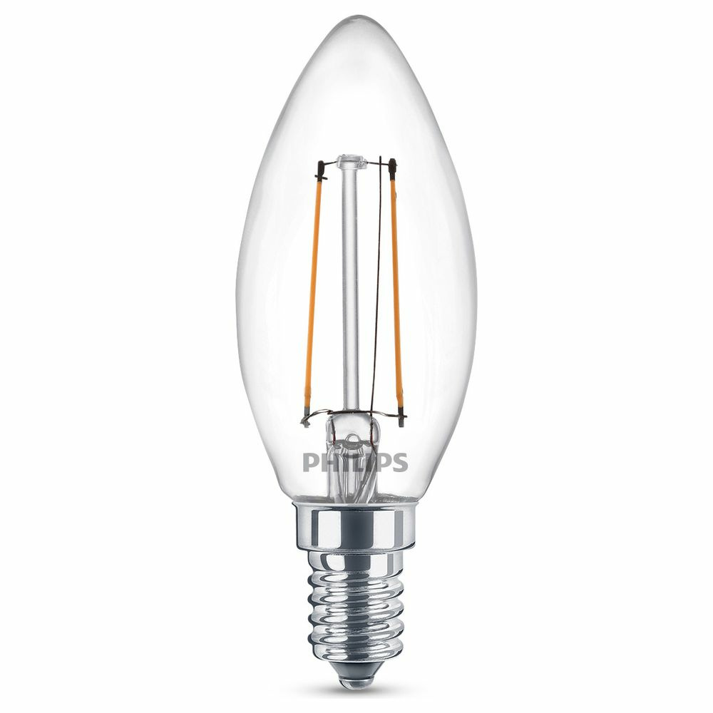 Philips LED Lampe ersetzt 25W, E14 Birne B35, klar, warmwei, 250 Lumen, nicht dimmbar