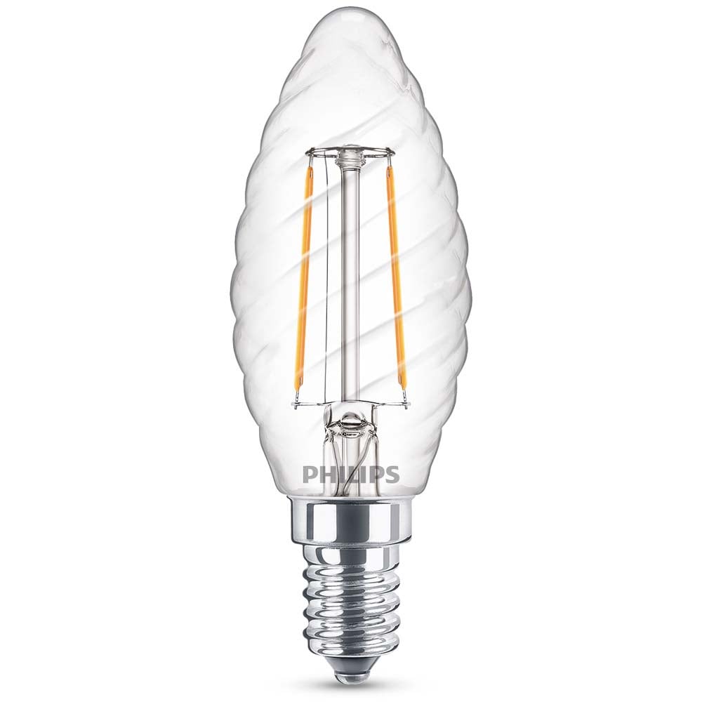 Philips LED Lampe ersetzt 25W, E14 Kerzeform ST35, klar, warmwei, 250 Lumen, nicht dimmbar