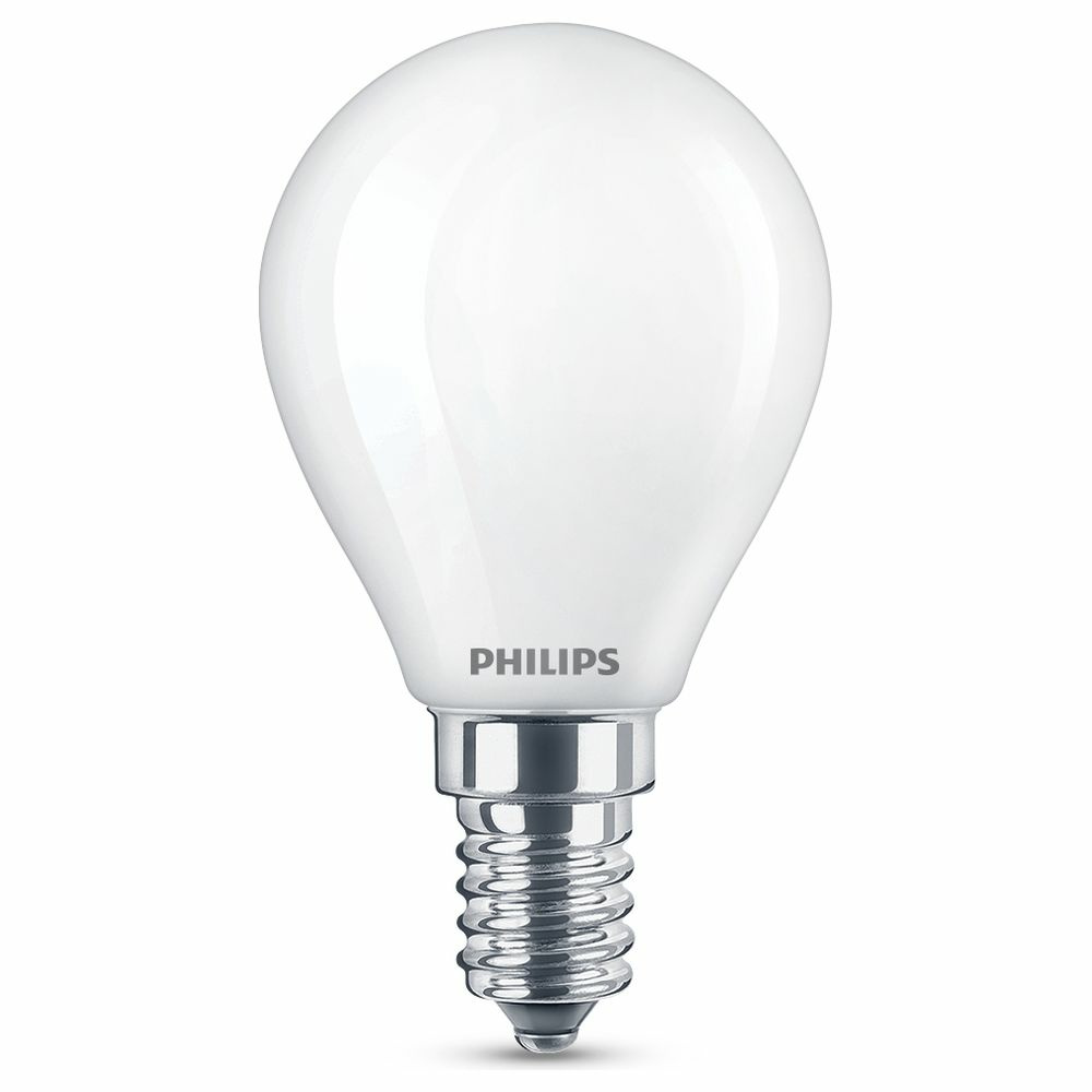Philips LED Lampe ersetzt 60W, E14 Tropfenform P45, wei, warmwei, 470 Lumen, nicht dimmbar