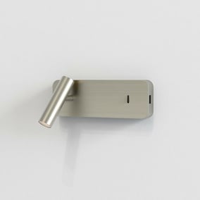 LED Wandleuchte Enna Surface USB in Nickel-matt mit Lesearm