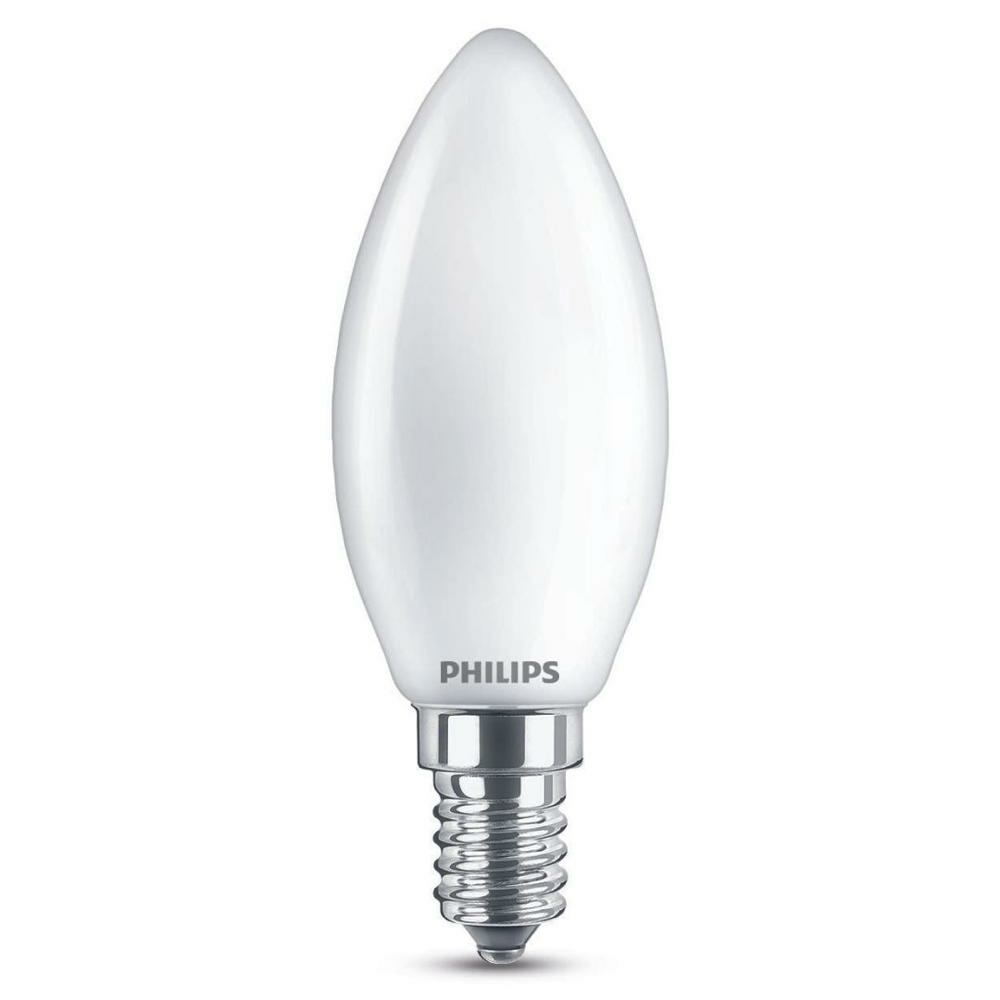 Philips LED Lampe ersetzt 40 W, E14 Kerzenform B35, wei, warmwei, 475 Lumen, dimmbar, 1er Pack