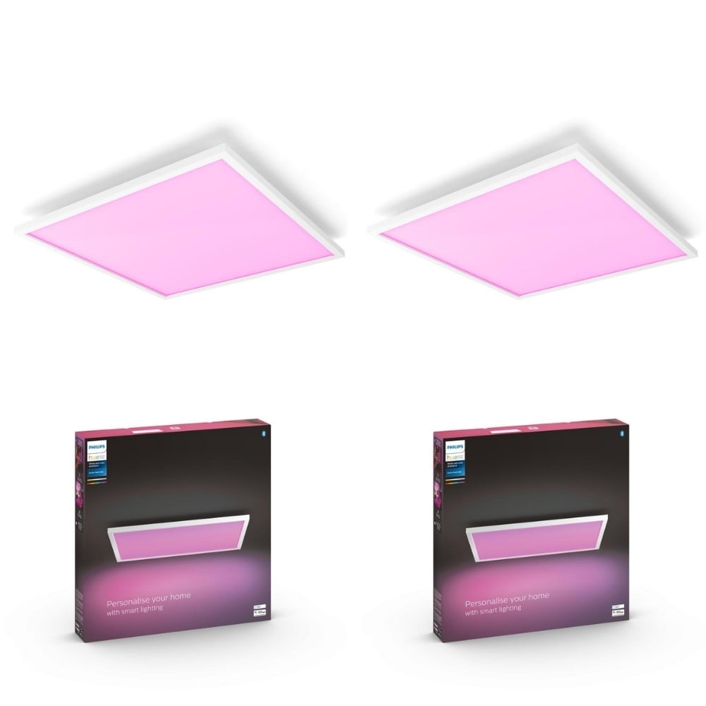 Philips Hue Bluetooth White & Color Ambiance Panel Surimu in Wei 60W 4150lm quadratisch Doppelpack