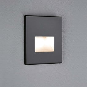 LED Wandeinbauleuchte Edge Quadro in Schwarz-matt 1,4W 50lm