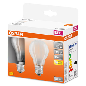 Osram LED Lampe ersetzt 40W E27 Birne - A60 in Wei...
