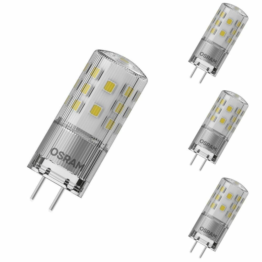 Osram LED Lampe ersetzt 40W Gy6.35 Brenner in Grau 4,5W 470lm 2700K dimmbar 4er Pack
