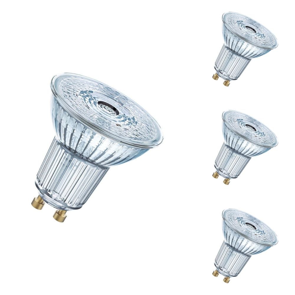 Osram LED Lampe ersetzt 50W Gu10 Reflektor - Par16 in Transparent 4,3W 350lm 2700K 4er Pack