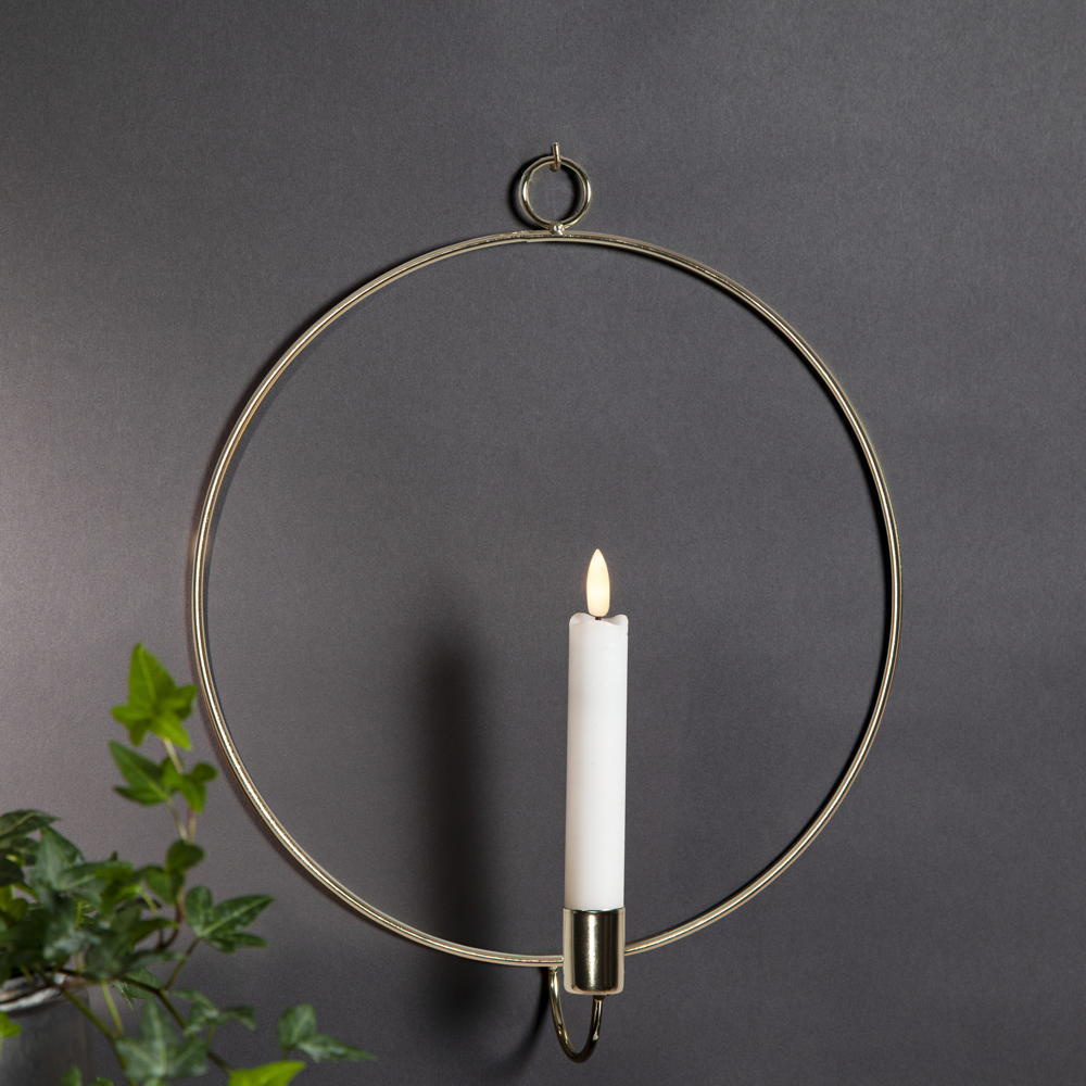 LED Wandleuchte Flamme Ring in Gold 0,06W