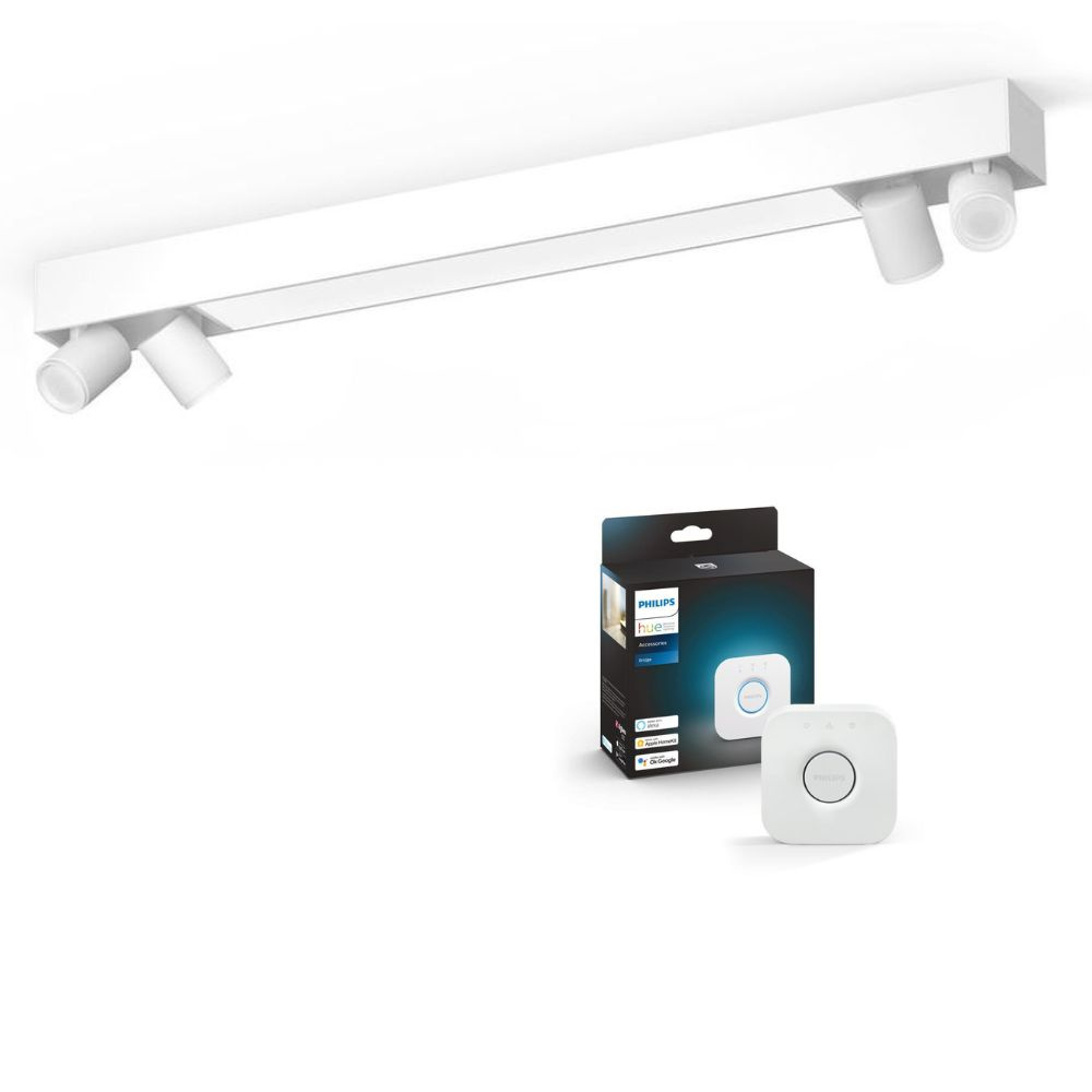 Philips Hue White & Color Ambiance LED Spot Centris in Wei 4x 15,7W 4200lm inkl. Bridge