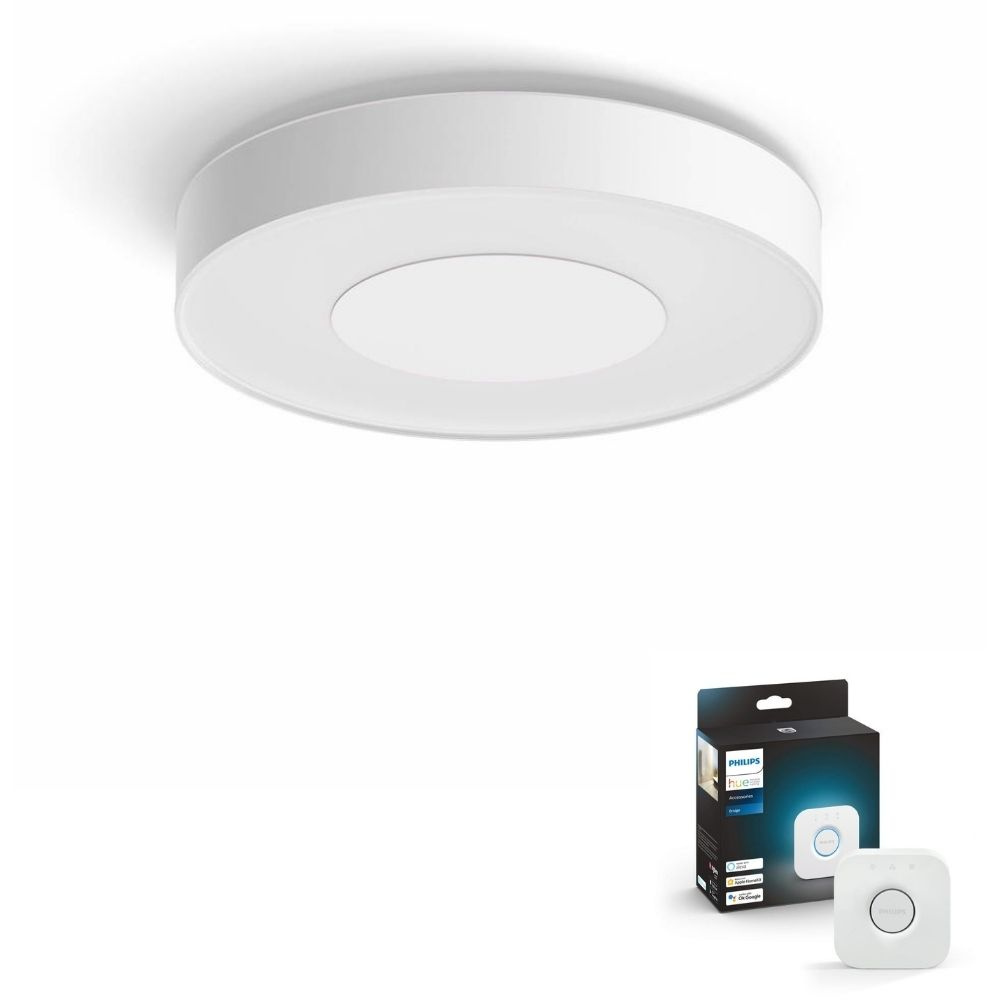 Philips Hue Bluetooth White & Color Ambiance LED Deckenleuchte Xamento in Wei 52,5W 3700lm IP44 425mm inkl. Bridge