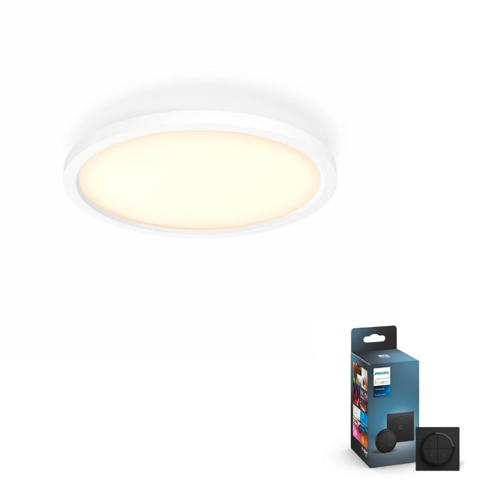 LED Philips Hue Panel White Ambiance Aurelle in Wei 21W 2450lm inkl. Tap Dial Schalter in Schwarz