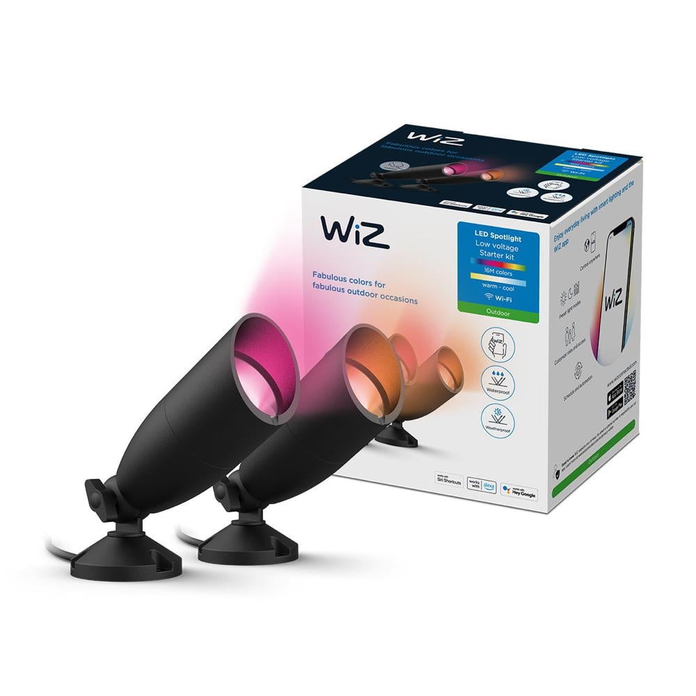 WiZ LED Strahler RGBW Ground Spot in Schwarz 2x 4W 540lm IP65