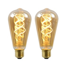LED Leuchtmittel E27 ST64 in Amber 4,9W 380lm 2er-Pack