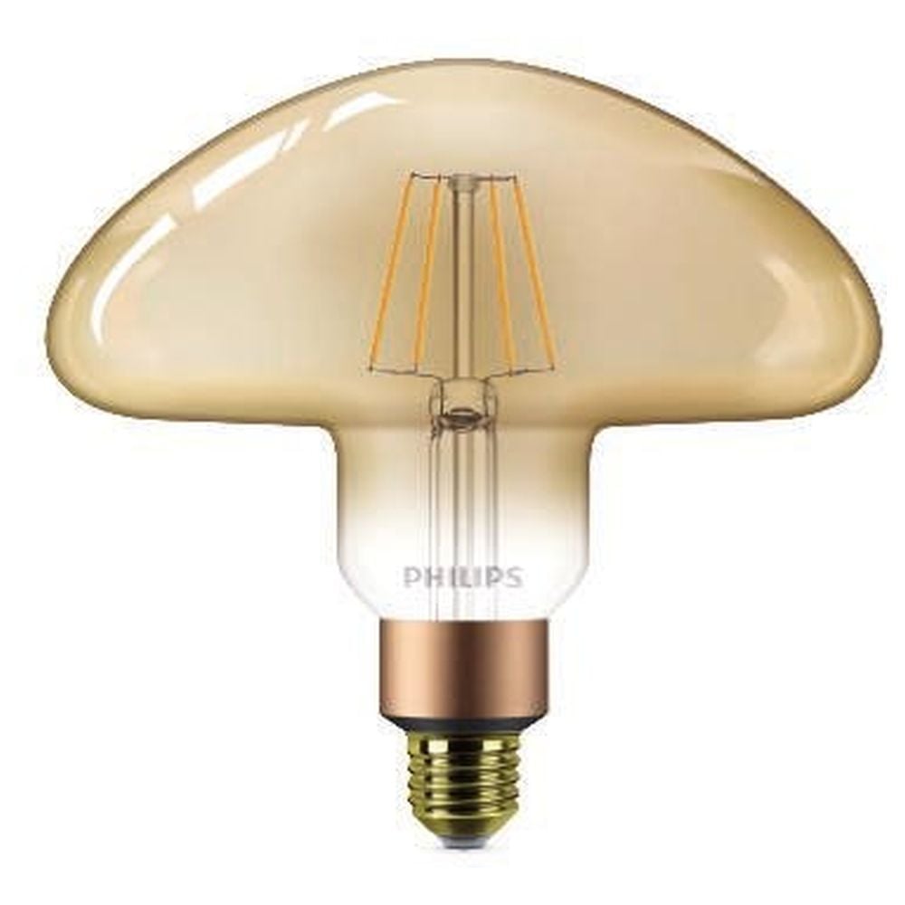 Philips LED Mushroom Gold ersetzt 40W, E27, warmwei, 1800 Kelvin, 4700 Lumen, Dekolampe, Dimmbar