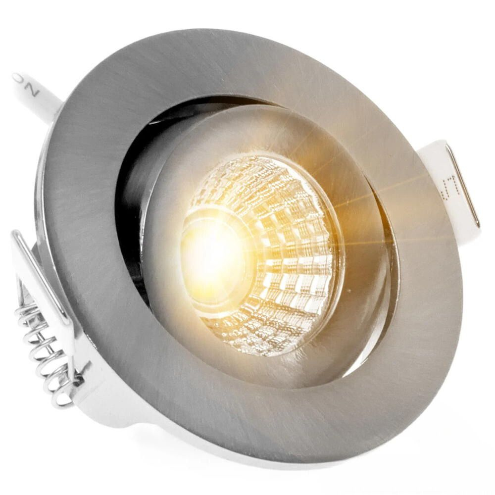 LED Einbaustraler in Silber 5W 450lm IP54