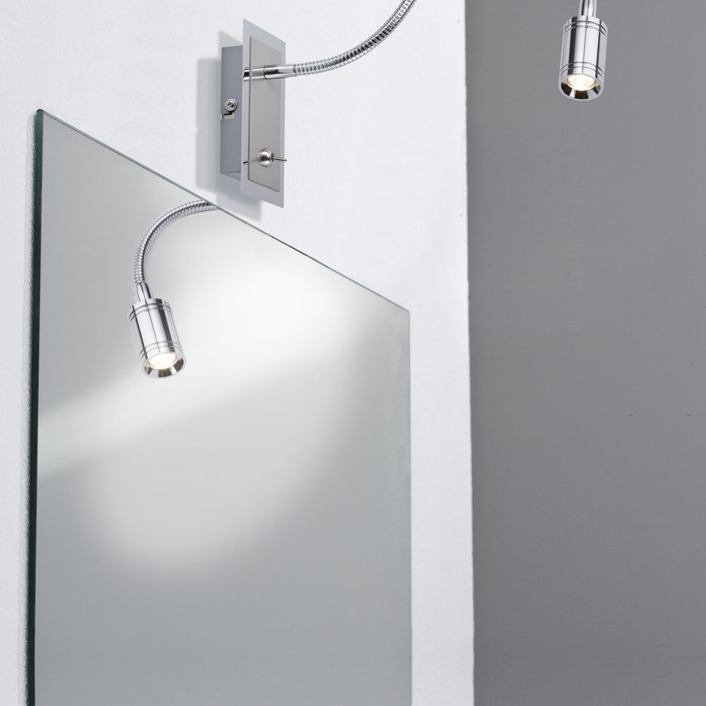 Spiegelleuchte LED 1x3W Zylindro 230V Chrom Komplett-Leuchte inklusive... |  Paulmann | 99068