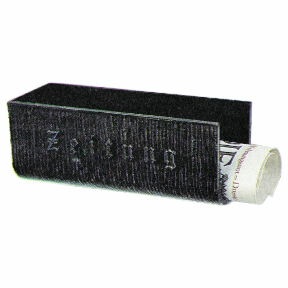 Zeitungshalter A-142331, schwarz-silber, Aluguss, rechtes offen, 320x125x110mm