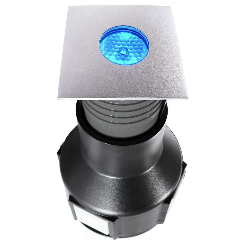 LED Bodeneinbauleuchte Easy Square II RGB in Silber und Transparent x3,5W IP67