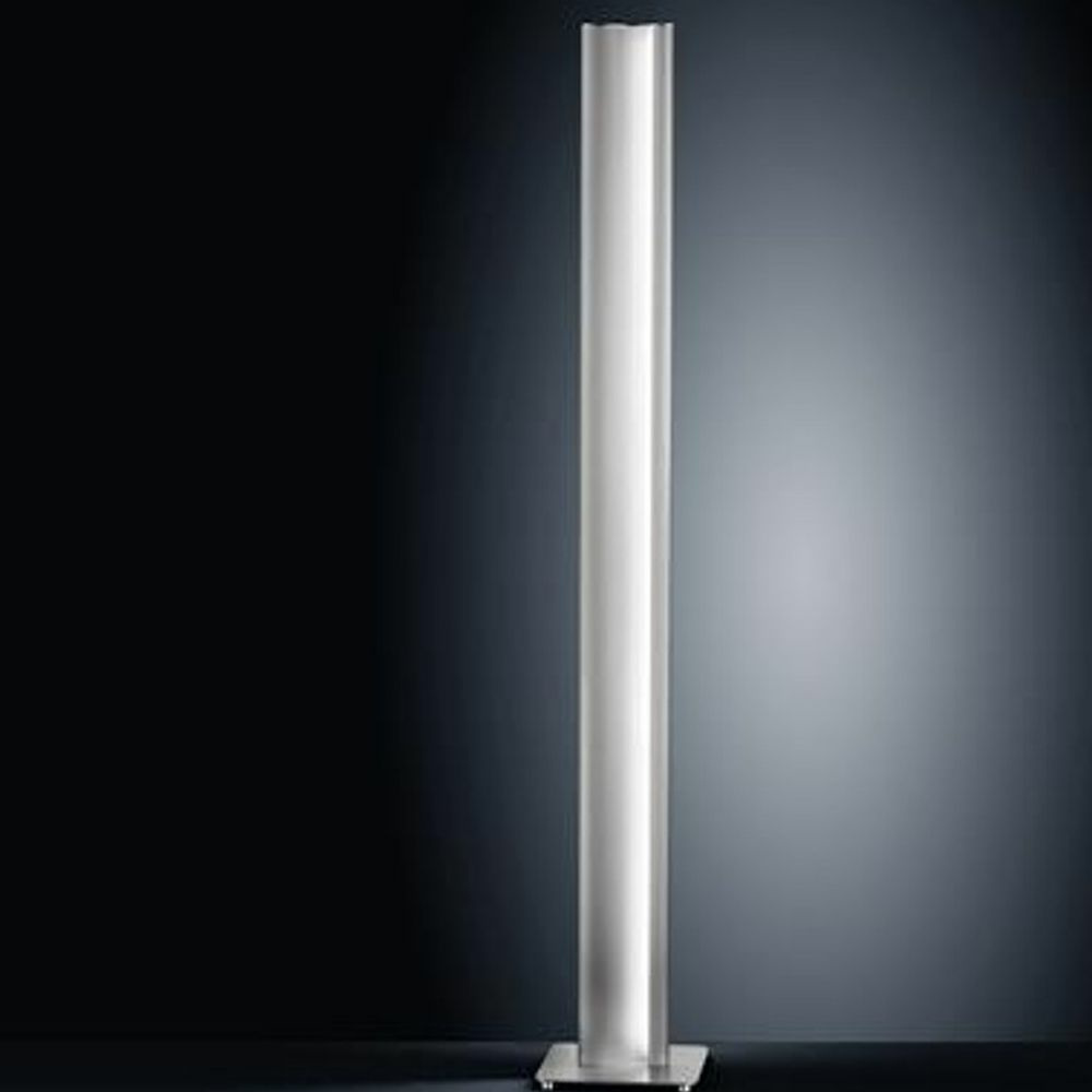LED Standleuchte Kurvo in nickel-matt und chrom dimmbar 1555 x 240 x 240 mm