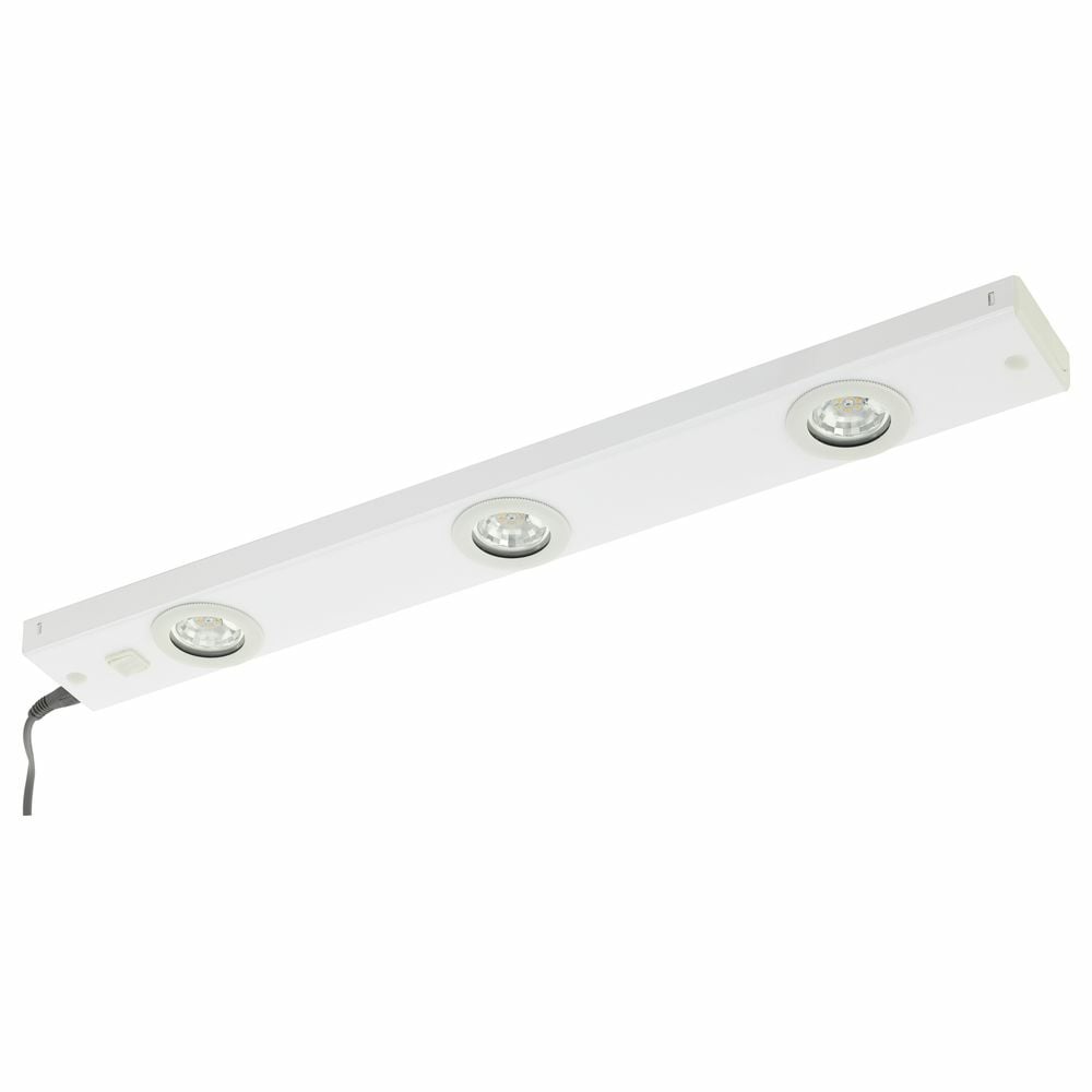 Schlichte LED-Lichtleiste KOB LED (3-flg./ Schalter) Weiß