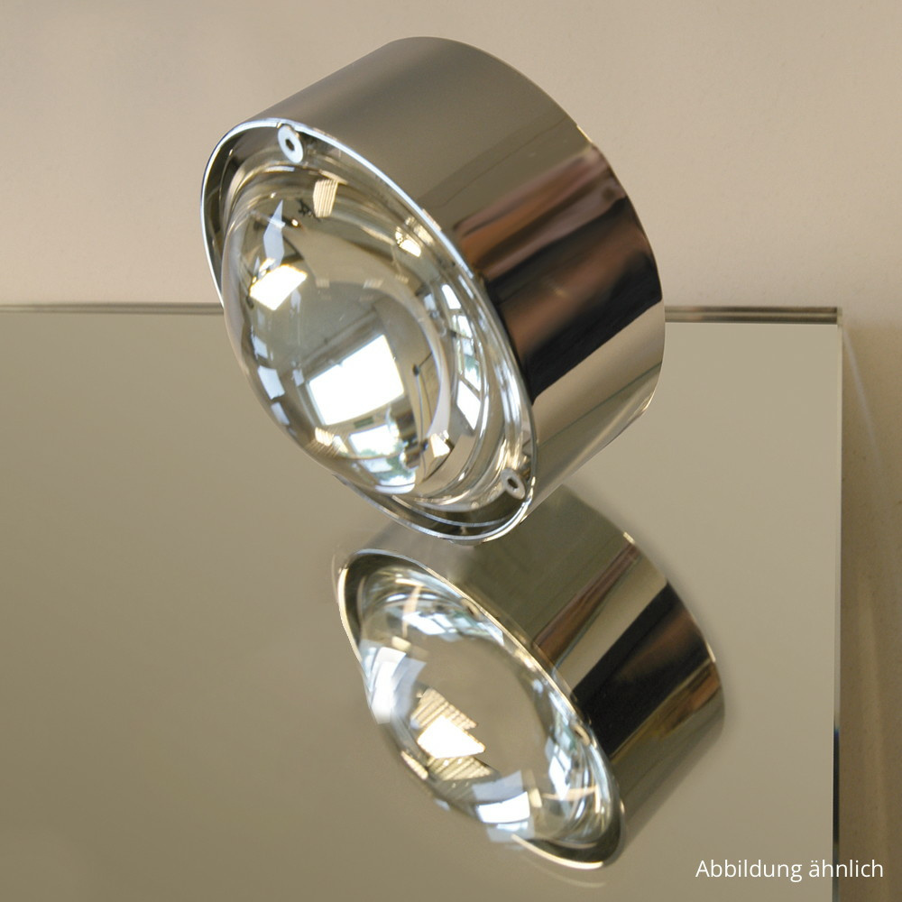 Dekorative Spiegelaufbauleuchte Puk Mirror LED in chrom, dimmbar