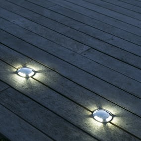LED Bodeneinbauleuchte Keenan aus Aluminium und Glas in...