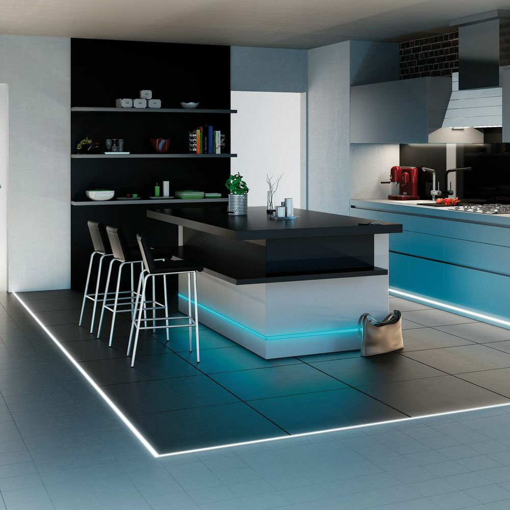 Floor Profil mit Diffusor 100cm Alu eloxiert Satin Alu und Kunststoff |  Paulmann | 70410