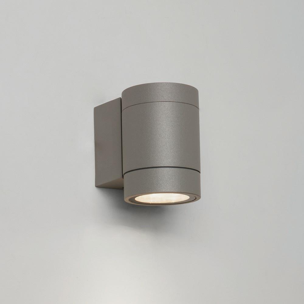 Moderne LED Wandleuchte Dartmouth Single in silber, 1-flammig, IP54
