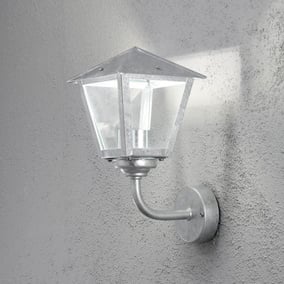 Moderne LED Wandleuchte Benu aus Stahl und Glas in klar,...
