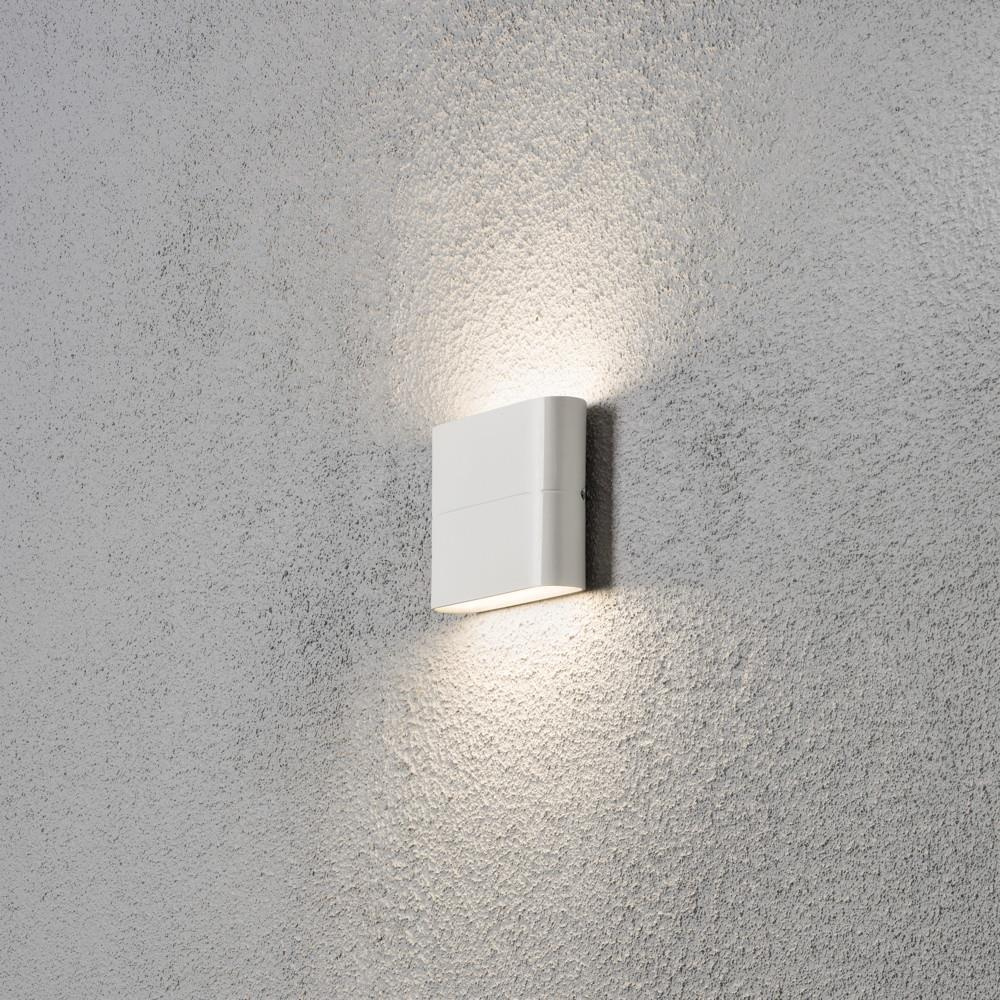 Dezente LED Konstsmide aus Aluminium weiß | 7972-250 Chieri | Wandaufbauleuchte Acrylgla... und in