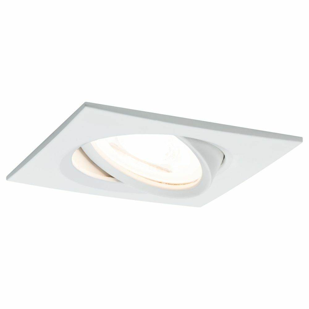 Premium LED Einbauspot Nova, schwenkbar, dimmbar, GU10, eckig, weiß, Einzelartikel