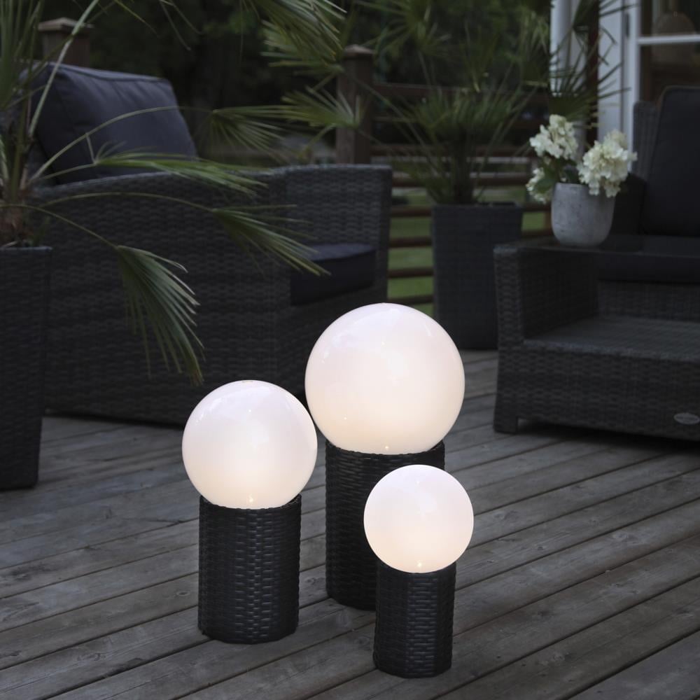 Dekorative Gartenkugel Lounge, Ø 150 mm, inkl. Sensor und LED, inkl. Korb