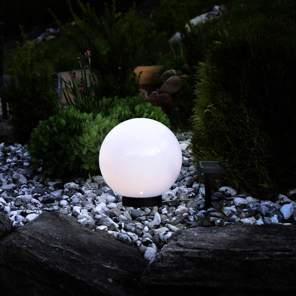 Solar- Gartenkugel Globus, mit Sensor und LED