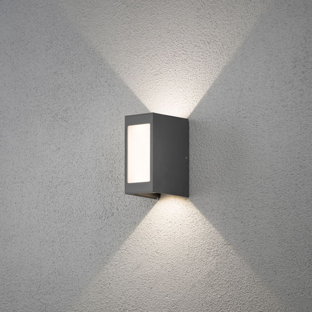 LED Wandleuchte Cremona, anthrazit, IP54, Up- and Downlight