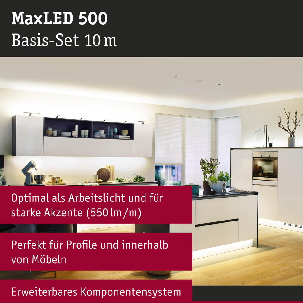 Function MaxLED 500 silber Basisset 10 m Warmweiß | Paulmann | 70829