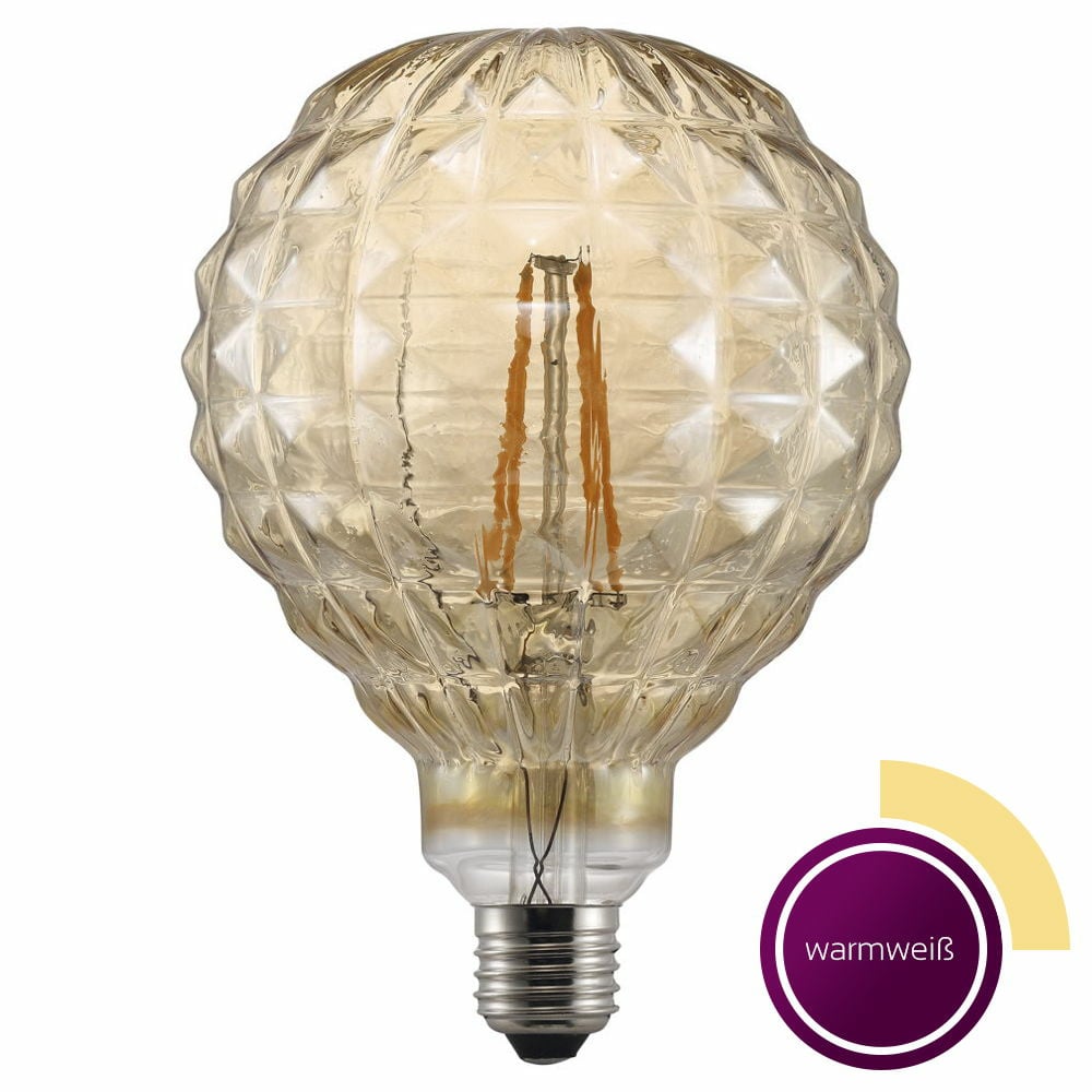 LED Filament Leuchtmittel Avra Square, E27, 2W,140lm, gold, rauchfarben