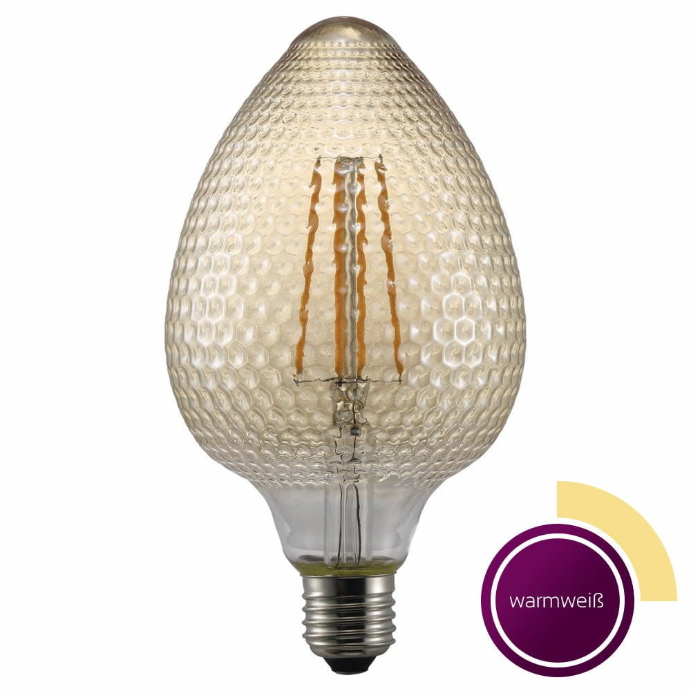 LED Filament Leuchtmittel Avra, E27, 2W, 200 lm, gold, rauchfarben