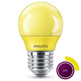 Philips LED Lampe, E27 Tropfenform P45, gelb, nicht...
