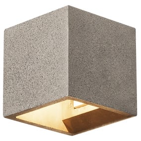 Solid Cube Wandleuchte, QT14, schwarzer Sandstein, max. 25W