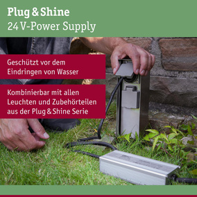 Plug & Shine Trafoabdeckung in grau aus Kunststoff | Paulmann | 93904