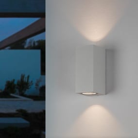 Robuste LED Wand Leuchte Balkon Beleuchtung Außen Lampe GU10 Stahl feuerverzinkt 