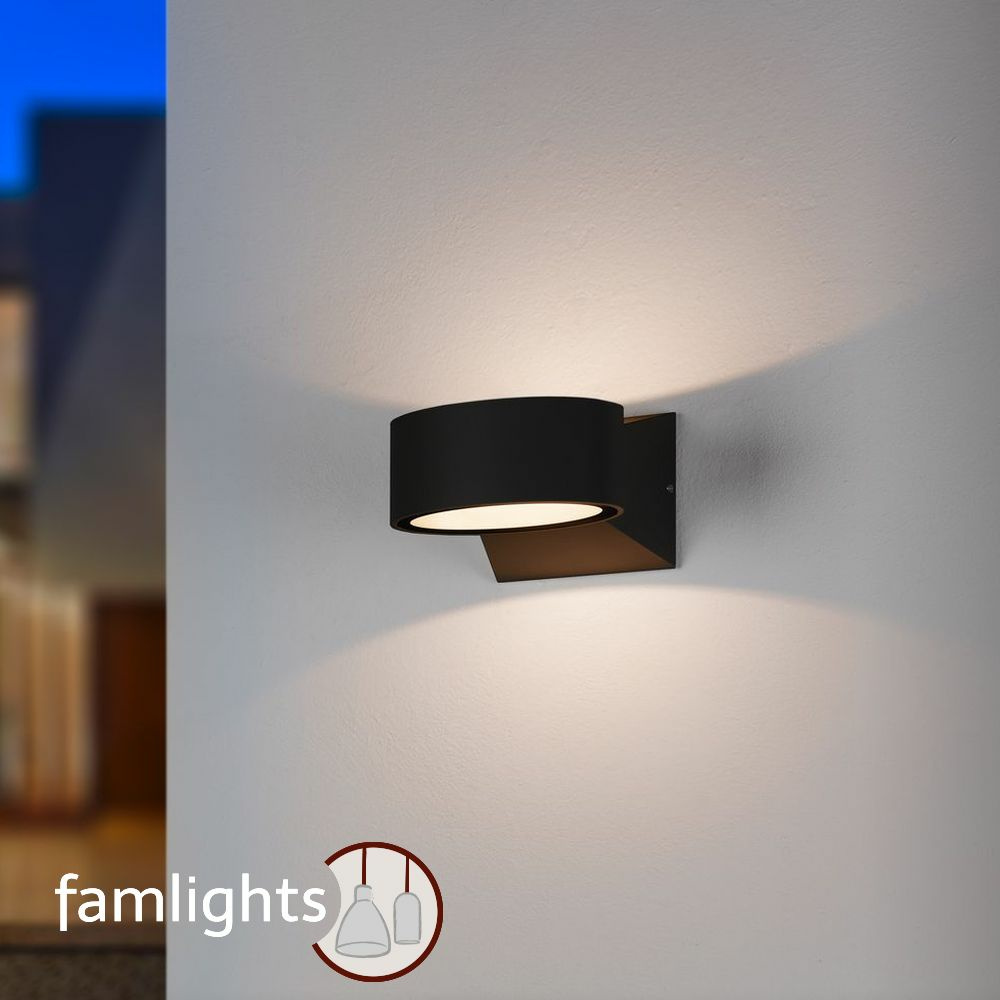 famlights | LED Außenwandleuchte Nina aus Aluminium
