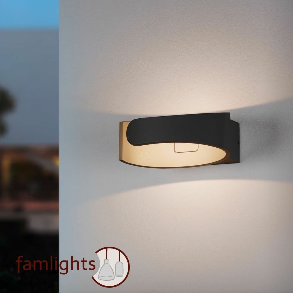 famlights | LED Außenwandleuchte Sven aus Aluminium